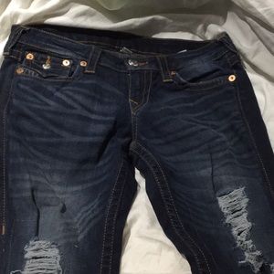 True religion 28 skinny jeans destroyed style